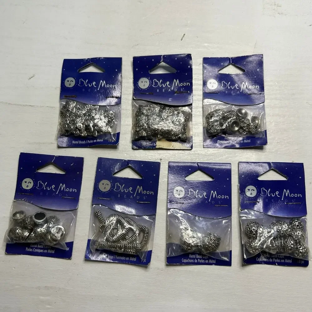 Blue Moon Beads Silver Findings Lot Butterfly Heart Toggle